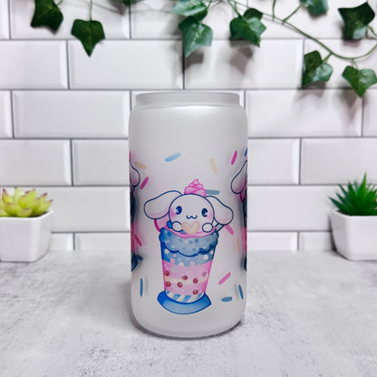 *NEW* 1 of 1 🍨Cinna Sundae🍨Frosted Glass Can Cup  [16oz]