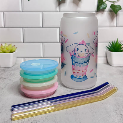 *NEW* 1 of 1 🍨Cinna Sundae🍨Frosted Glass Can Cup  [16oz]