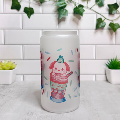 *NEW* 1 of 1 🍨Kawaii Crew Sundae🍨Frosted Glass Can Cup [16oz]