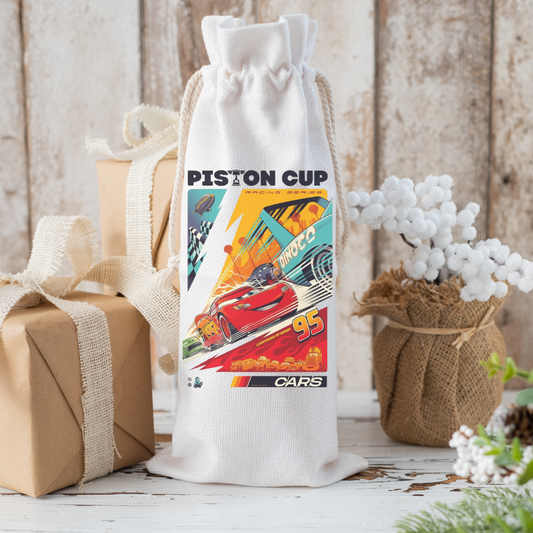 [PISTON CUP] Reusable Bottle Bag with Drawstrings